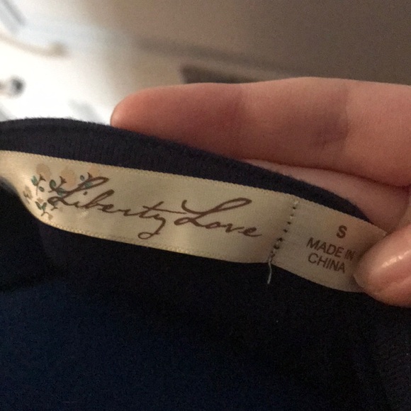 White and navy dress with lace print size small - Picture 5 of 5